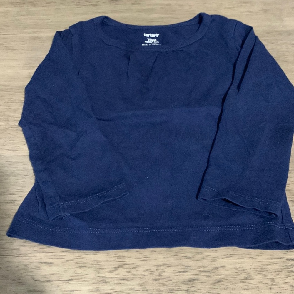 (5/$10) Blue long sleeve tee 18M